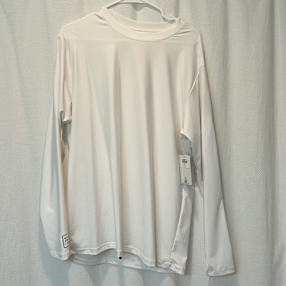Billabong NWT - men's XL rash guard - white with blue and navy